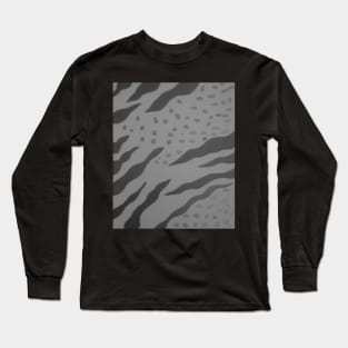 Animal Print in Black and White Long Sleeve T-Shirt